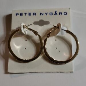 Peter Nygård Shiny Gold Hoop Earrings